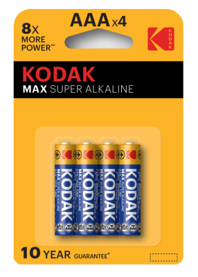 Батарейка щелочная Kodak Max Super Alkaline LR03-4BL  / ААА, 1,5V (4 шт) купить в отделе магазина Экономстрой