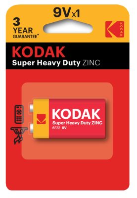 Батарейка солевая Kodak 6F22-1BL/Крона, 9V (1 шт) купить в отделе магазина Экономстрой