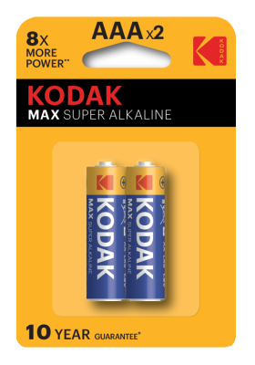 Батарейка щелочная Kodak Max Super Alkaline LR03-2BL  / ААА, 1,5V (2 шт)