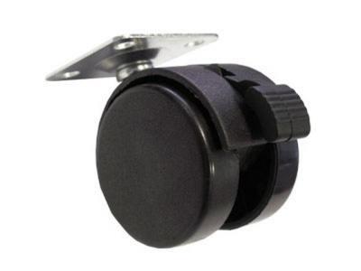 Колесная опора мебельная открытая фланец D=40 со стопором EDSON 0903111 купить в отделе магазина Экономстрой