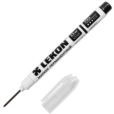 Маркер перманентный строительный для разметки Lecon Pika, удлиненный наконечник, черный купить в отделе магазина Экономстрой