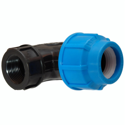 Отвод ПНД с внутренней резьбой, 32х3/4" купить в отделе магазина Экономстрой