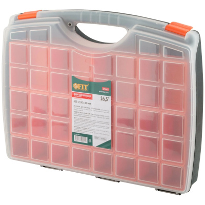 Органайзер для крепежа Fit, съемные ячейки, 16,5&quot;, 425х330х60 мм