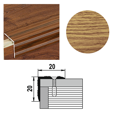 Порог-угол 20х20х900мм дуб универсал ПУ 05.900.084 купить в отделе магазина Экономстрой