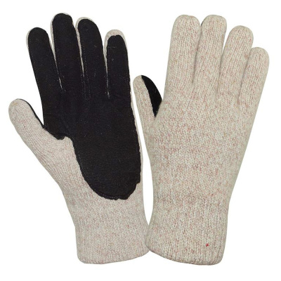 Перчатки шерстяные со спилком на ладони и пальцах Юкагиры Safeprotect (Тинсулейт), размер 11 купить в отделе магазина Экономстрой