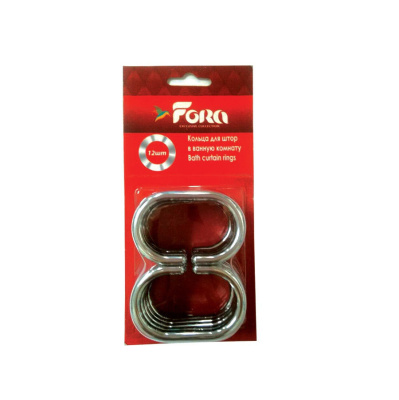 Кольцо для штор Fora "С",  хромированный пластик, 12 шт, К14 купить в отделе магазина Экономстрой