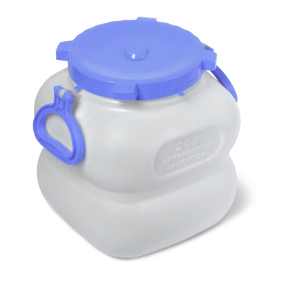 Бочка пластиковая пищевая Martika Гранде с ручками, прямоугольная, белая, 20 л купить в отделе магазина Экономстрой