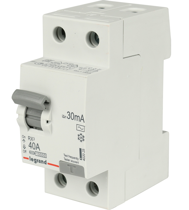 Устройство защитного отключения (УЗО) Legrand RX3, 2P, 40А, 30мA, тип AC, 402025 купить в отделе УЗО магазина Экономстрой