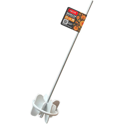Миксер для краски, шестигранная резьба, d-76 мм, 450 мм, Decor 999-076 купить в отделе магазина Экономстрой
