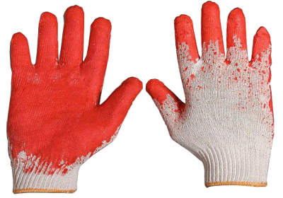 Перчатки х/б с 1-им обливом красные, зеленые, синие купить в отделе магазина Экономстрой