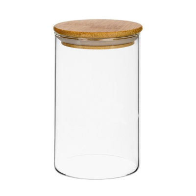 Стеклянная банка Kelli, с бамбуковой крышкой, 1 л купить в отделе магазина Экономстрой