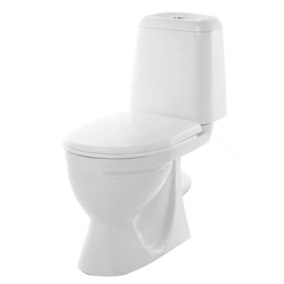 Унитаз-компакт Sanita Идеал Эконом, косой выпуск, 1 режим, сиденье полипропилен купить в отделе магазина Экономстрой