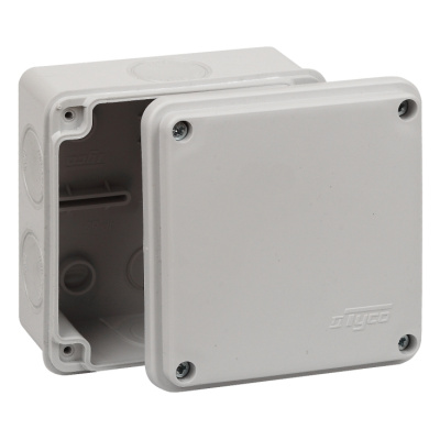 Коробка распаячная для открытой проводки Тусо RUVinil (IP65) 67250, двухкомпонентная, 7 вводов, 100x100x50 мм