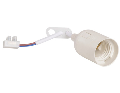 Патрон пластик подвесной со шнуром Е27, белый ETM1102000 купить в отделе магазина Экономстрой