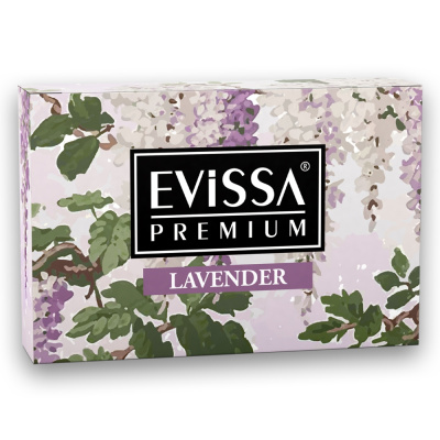 Мыло туалетное Evissa, лаванда, в картонной коробке (флоупак), 150 гр купить в отделе магазина Экономстрой