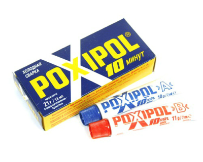 Клей POXIPOL, эпоксидный, цвет металла, 14 мл купить в отделе магазина Экономстрой