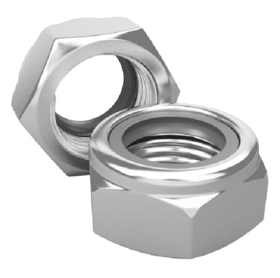 Гайка шестигранная Госкреп со стопорным нейлоновым кольцом, оцинкованная, DIN 985 М12 (3 шт) купить в отделе магазина Экономстрой