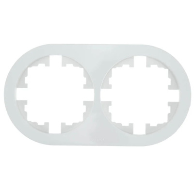 Рамка 2-местная круглая Lezard Osen, белая, 744-0200-147 купить в отделе магазина Экономстрой