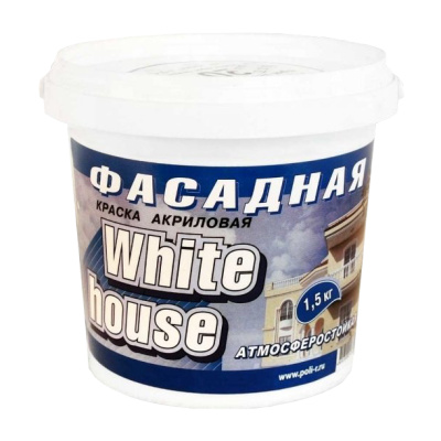 Краска ВД White House, фасадная 1,5 кг купить в отделе магазина Экономстрой
