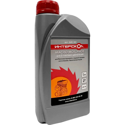 Масло минеральное для 2-х тактных двигателей Интерскол, 1 л купить в отделе магазина Экономстрой