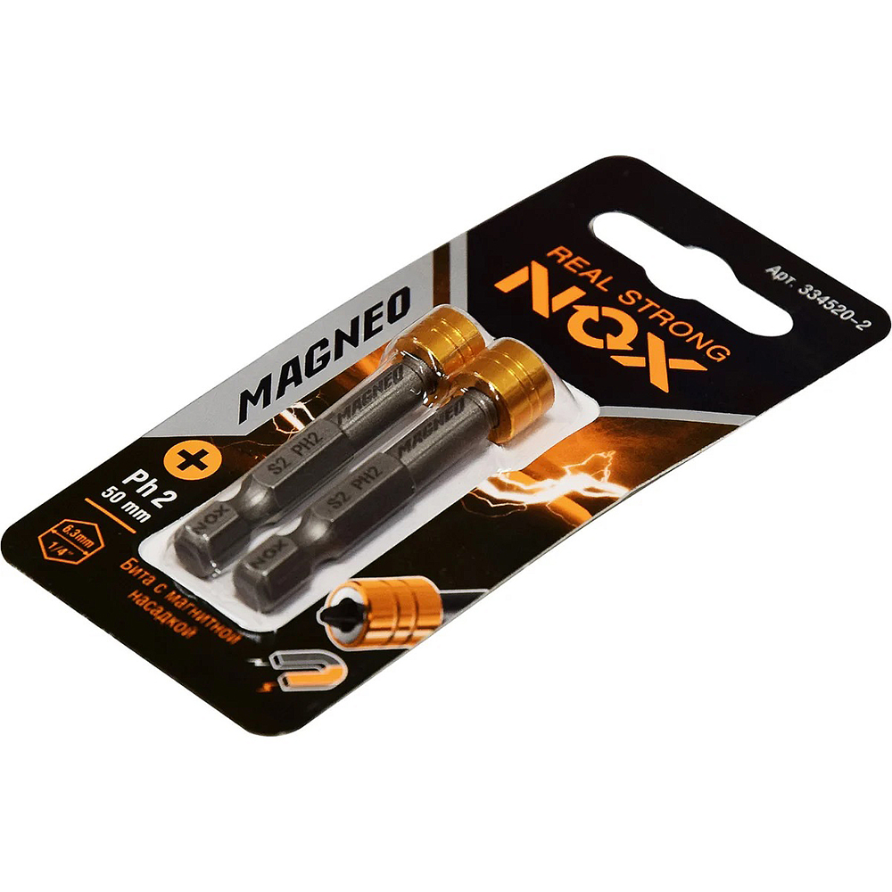 Бита с магнитной насадкой Nox Magneo (2 шт; Ph2х50 мм; Е6.3), 334520-2 купить в отделе Биты магазина Экономстрой