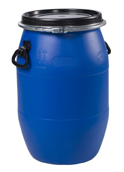Бочка ЗТИ Оpen Top 65 л, пластиковая, синяя, с крышкой купить в отделе магазина Экономстрой