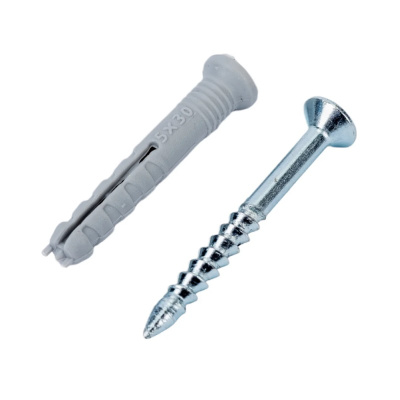 Дюбель-гвоздь нейлоновый Жесть с потайной манжетой, 5х30 мм (8 шт) купить в отделе магазина Экономстрой