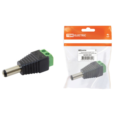 Разъем питания штекер TDM, 2,1х5,5 с клеммной колодкой, пакет купить в отделе магазина Экономстрой