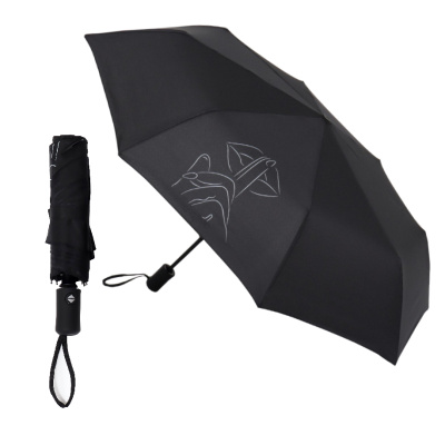 Зонт автоматический женский &quot;Шёпот&quot;, R = 47 см, чёрный