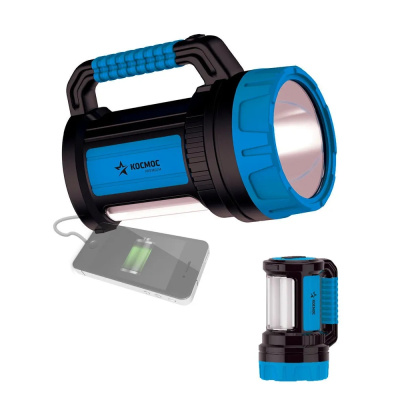 Фонарь-прожектор аккумуляторный Космос, KOSACCU9107WUSB, 7W, LED+20, SMDx0,5, WLED