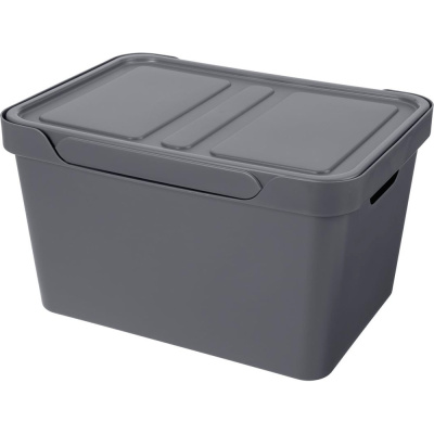 Ящик с крышкой универсальный Luxe, 18 л, Серый купить в отделе магазина Экономстрой