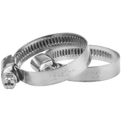 Хомут обжимной 9 мм MasterProf из нержавеющей стали 25-40 мм (2 шт) купить в отделе магазина Экономстрой