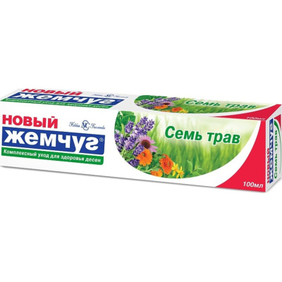 Зубная паста Новый Жемчуг Семь трав, 100 мл купить в отделе магазина Экономстрой