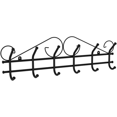 Вешалка настенная Ажур, 6 крючков, черный купить в отделе магазина Экономстрой