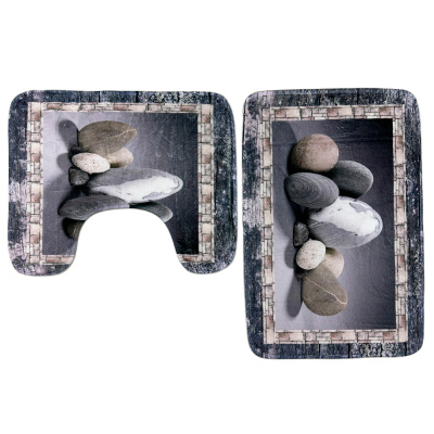 Комплект ковриков для ванной и туалета Fresh Printed Камни HYFP24003, 40х60/40х50 см купить в отделе магазина Экономстрой