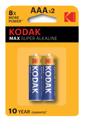 Батарейка щелочная Kodak Max Super Alkaline LR03-2BL  / ААА, 1,5V (2 шт) купить в отделе магазина Экономстрой