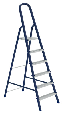 Стремянка Сталь, 6 алюминиевых ступеней 1,24м./3,30м купить в отделе магазина Экономстрой