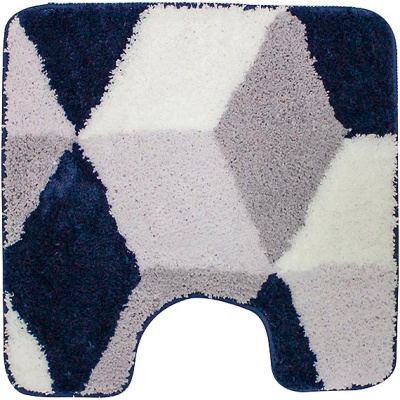 Коврик для туалета HJ-A011 Орнелла, синий, 50х50 см купить в отделе магазина Экономстрой