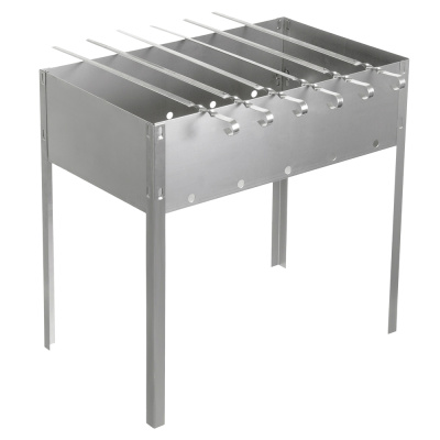 Мангал 50х30х50см (0,5мм), сборный, + 6 шампуров, в коробке "Домашний Сундук" купить в отделе магазина Экономстрой