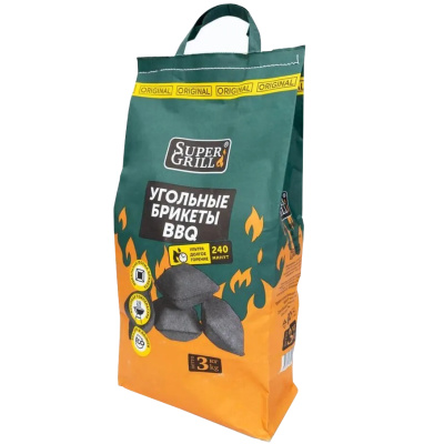 Брикеты угольные для BBQ SuperGrill, 3 кг купить в отделе магазина Экономстрой