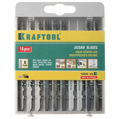 Набор полотен для электролобзика универсальных Kraftool T144D, T119B, T111C, T118A (10 шт/упаковка), 159590-H10