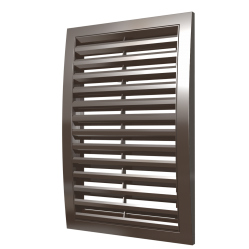 Решетка вентиляционная наружная разъемная 150*150 ,ASA-пластик, коричневая купить в отделе магазина Экономстрой