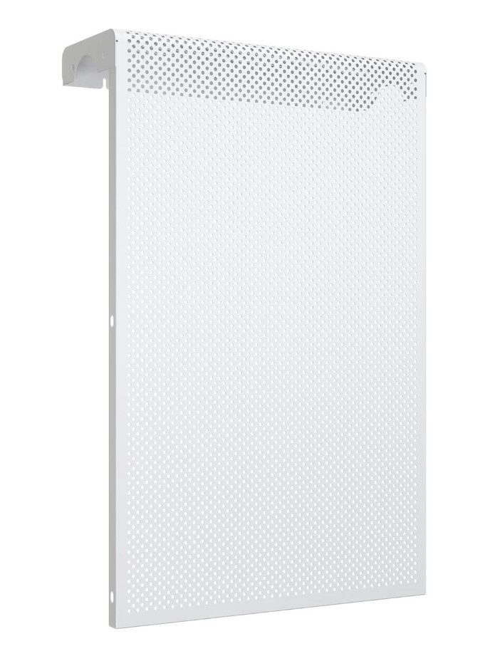 картинка Экран для радиатора перфорированный 390x610x140 4-х секционный, сталь, белый от магазина Экономстрой