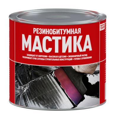 Мастика резинобитумная Старт, 2 л/1,8 кг (металл) купить в отделе магазина Экономстрой