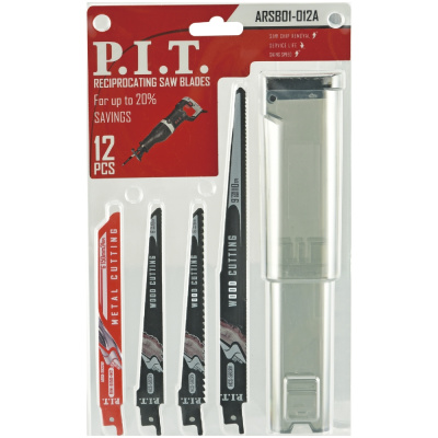 Набор полотен для сабельной пилы P.I.T, по металлу, 24 TPI, по дереву 6 TPI/10 TPI/10 TPI, 12 предметов купить в отделе магазина Экономстрой