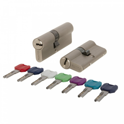 Цилиндровый механизм MaxPro7000Key80mm (30+10+40) SN никель, 7 ключей купить в отделе магазина Экономстрой