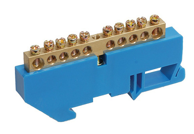 Шина N "ноль" на DIN-изоляторах ШНИ-6х9-8-Д-С ИЭК (YNN10-69-8D-K07) купить в отделе магазина Экономстрой