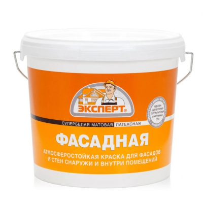 Краска фасадная супербелая Эксперт, 7 кг купить в отделе магазина Экономстрой
