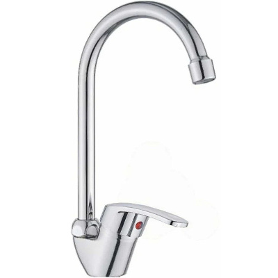 Смеситель для кухни Gota Rocio одноручный высокий с поворотным изливом, без подводки, хром (арт. 105142-GR) купить в отделе магазина Экономстрой