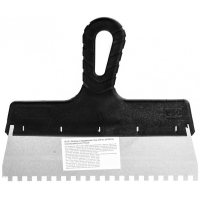 Шпатель зубчатый Sparta, пластмассовая ручка, зуб 6х6 мм, 250 мм купить в отделе магазина Экономстрой